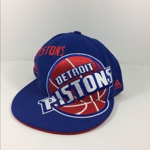 NBA Detroit Pistons court side Adidas cap sz 7 3/4